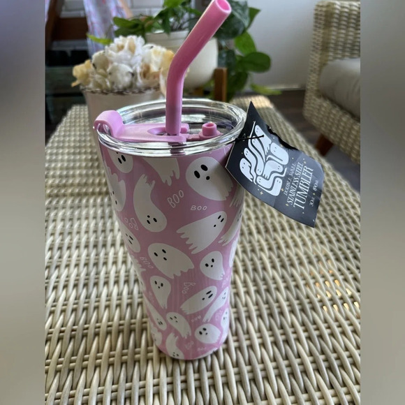 Hard to find TIK TOK VIRAL Pink Ghost 30oz Tumbler - Picture 3 of 5